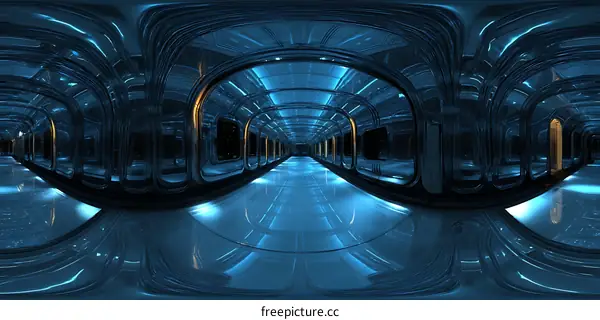 Abstract Futuristic Corridor Visualisation
