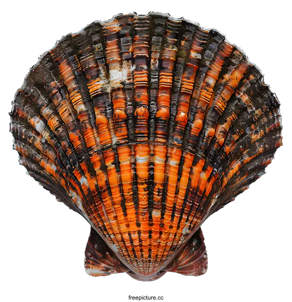 [Transparent Background PNG]Orange tiger clamshell