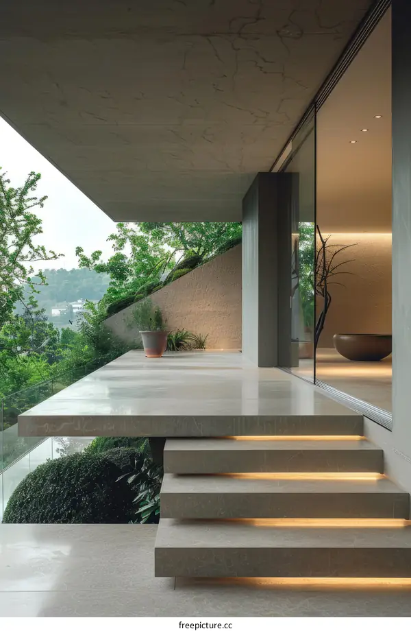 Modern Balcony with City View