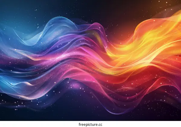 Abstract Colorful Flowing Waves Background Design
