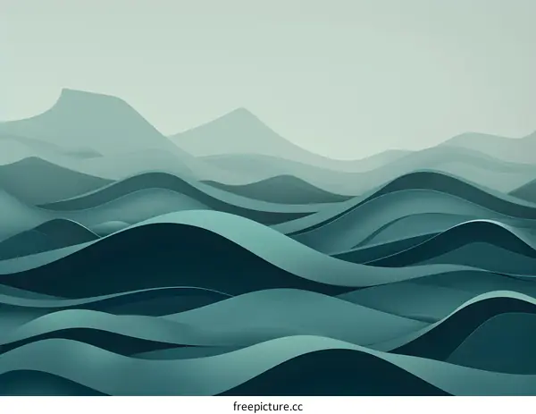 Abstract Paper Cut Wave Background Design