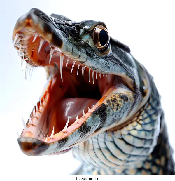 Close-up of Alligator Gar with Open Mouth