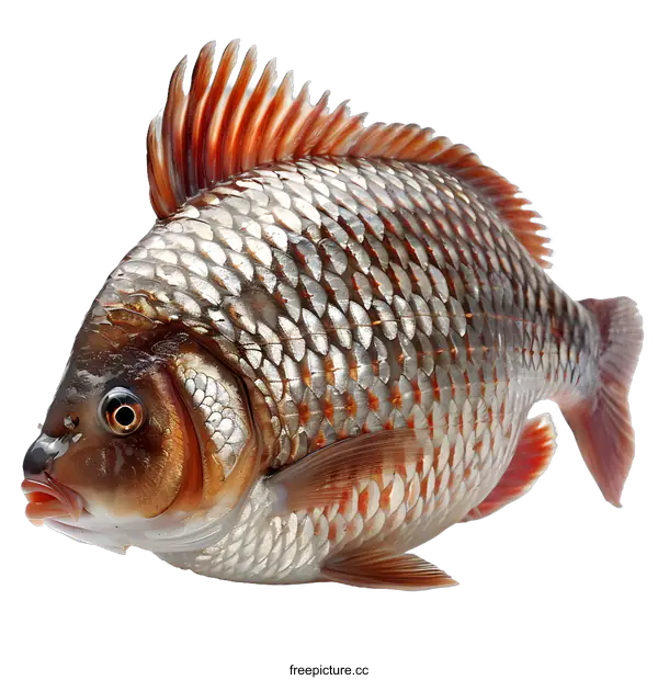 [Transparent Background PNG]Freshwater Fish on White Background