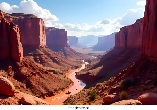 Red Canyon Scenic Landscape View