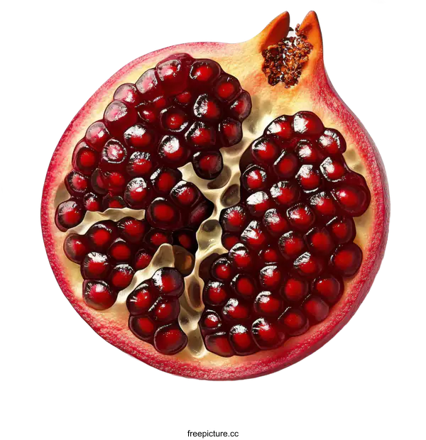 [Transparent Background PNG]Close Up Pomegranate Fruit Slice