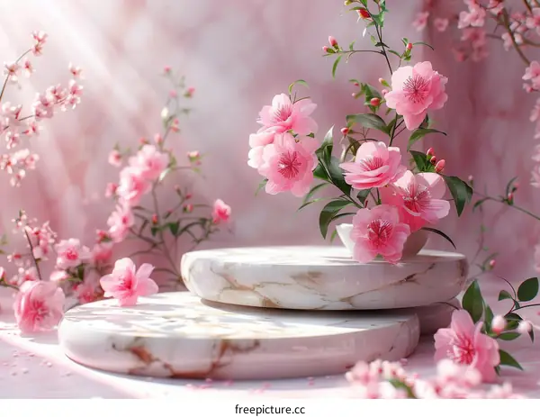 Beautiful Pink Cherry Blossom Floral Display
