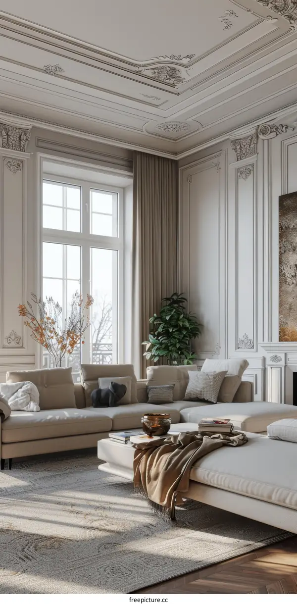 Luxurious and Elegant Living Room with Classy Interior Design