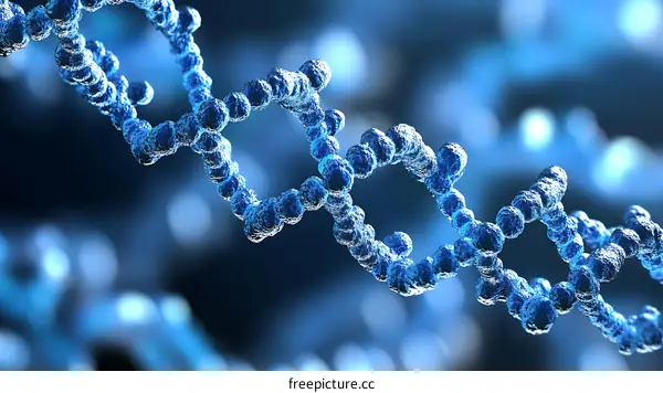 3D Illustration of DNA Double Helix Structure