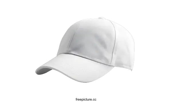 [Transparent Background PNG]White Baseball Cap Mockup On White Background