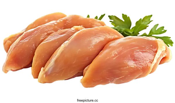 [Transparent Background PNG]Fresh Raw Chicken Breast Pieces