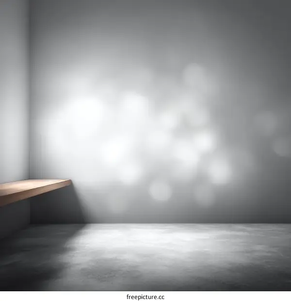 Empty Modern Corner Shelf Display Mockup