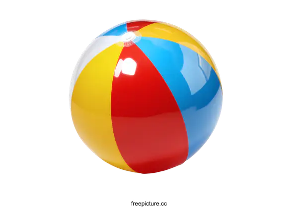 [Transparent Background PNG]Colorful Beach Ball on White Background