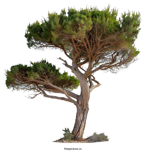 [Transparent Background PNG]Isolated Pine Tree On White Background