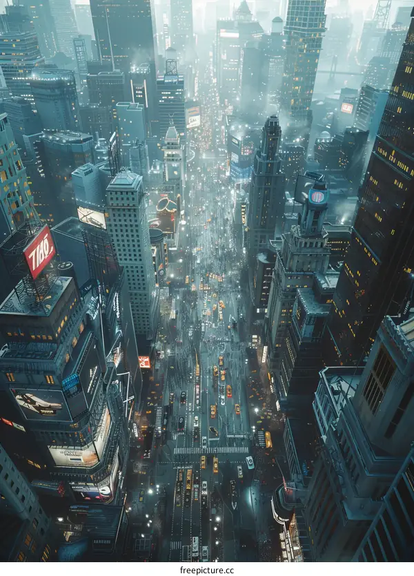 Futuristic Aerial View of a Cityscapes