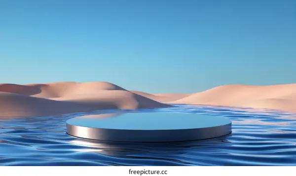 Desert Scene with Water Platform