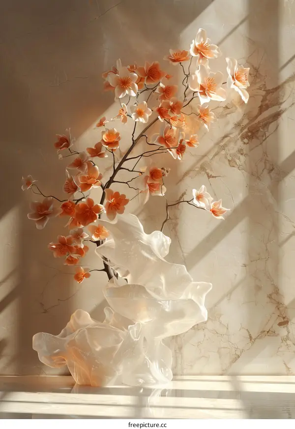 Transparent Artistic Floral Arrangement