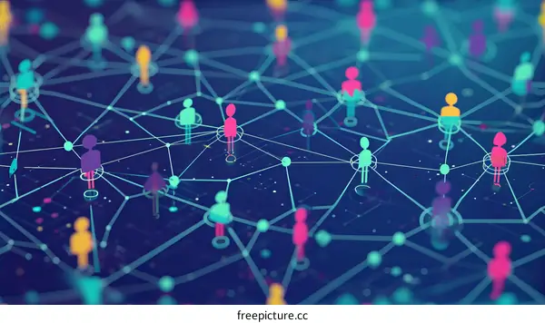 A network of colorful people