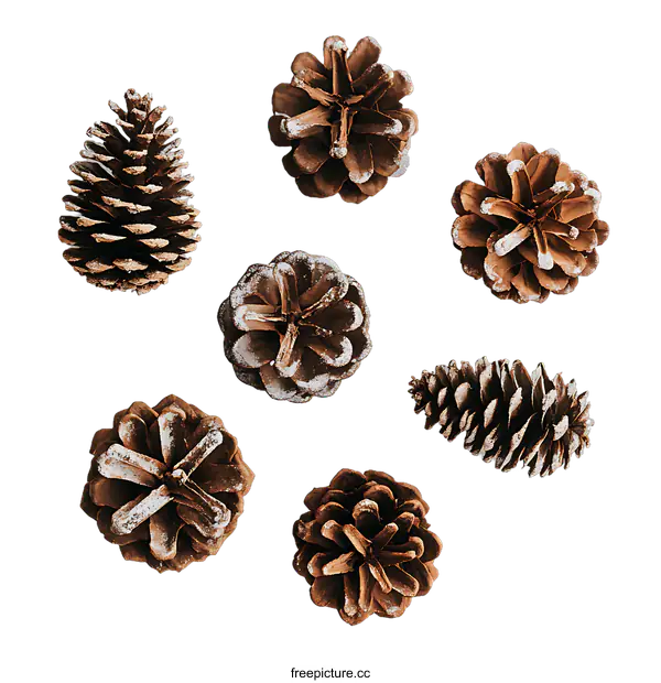 [Transparent Background PNG]Brown Pine Cones on transparent background