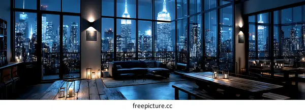 New York City Skyline Penthouse Apartment