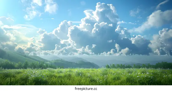 White clouds in the sky