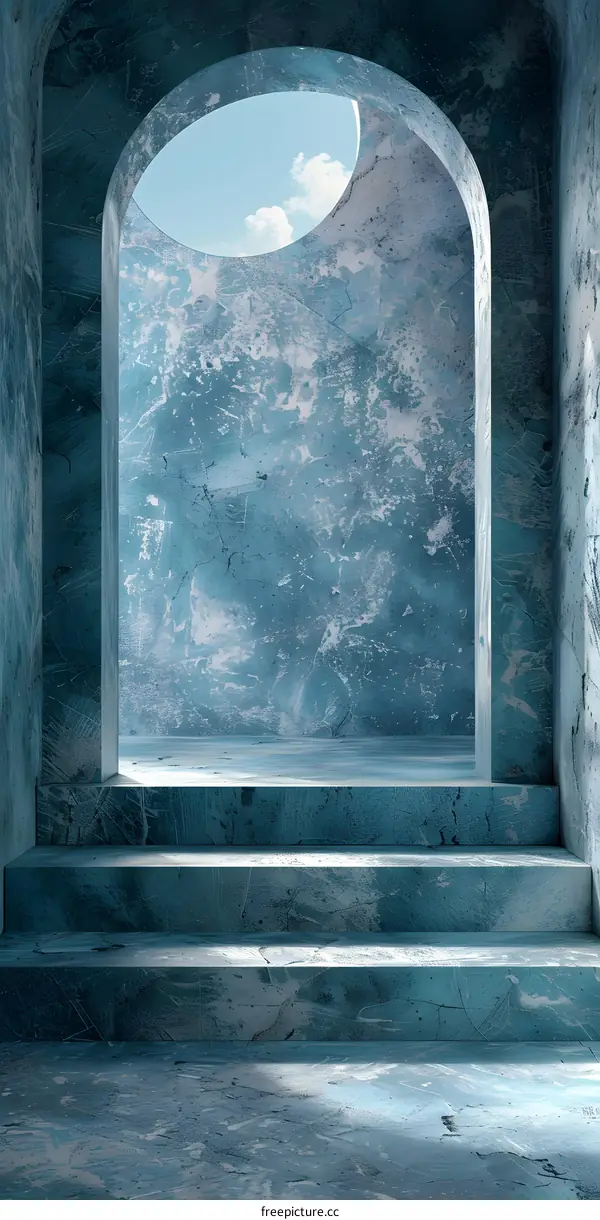 Surreal Blue Archway