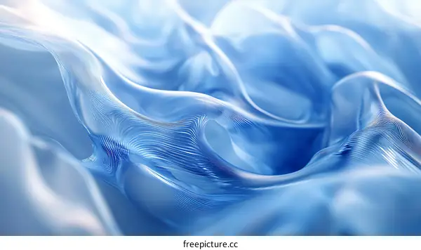 Abstract Blue Liquid Wave Design