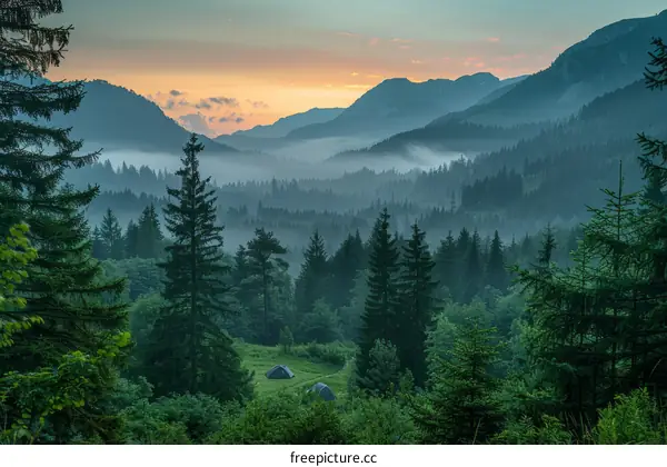 Camping in the Misty Mountains