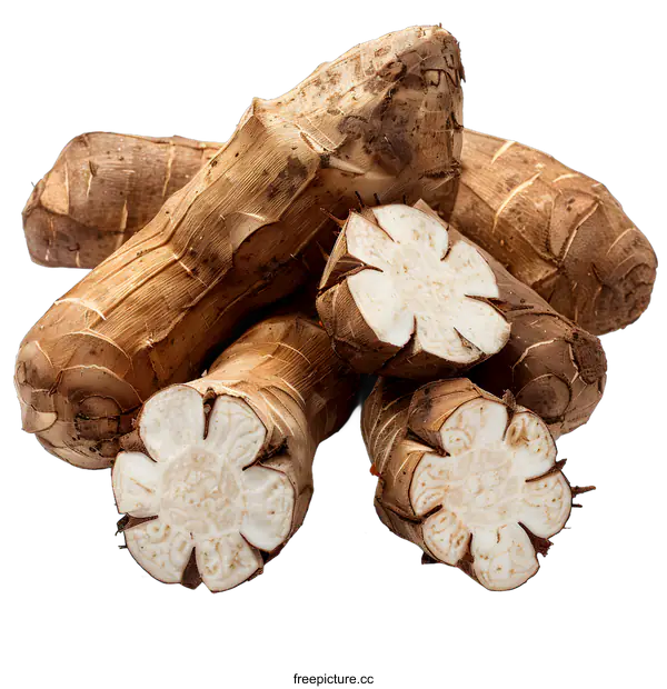 [Transparent Background PNG]Close-up of a Dioscorea bulbosa