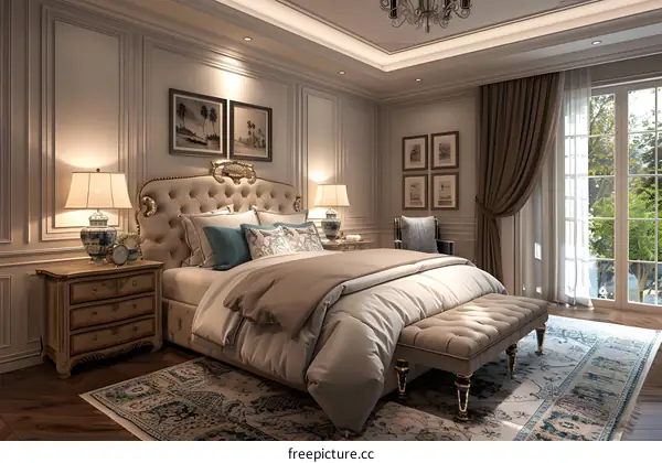 European-style bedroom