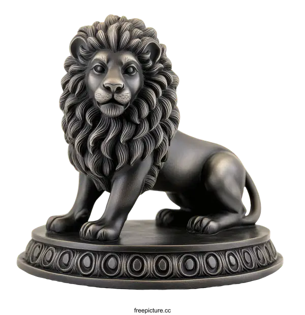 [Transparent Background PNG]Bronze Lion Sculpture Ornament