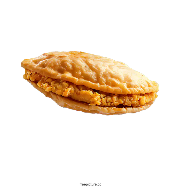 [Transparent Background PNG]A delicious and crispy fried chicken patty