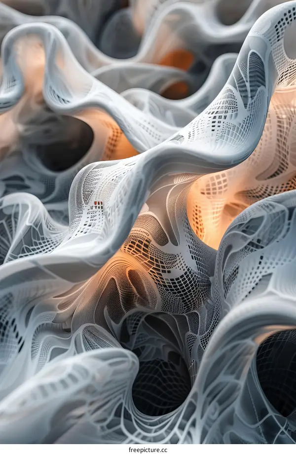 3D Geometric Shapes Abstract Illustration