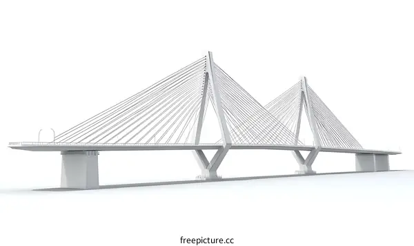 Modern Cable-Stayed Bridge Design Illustration