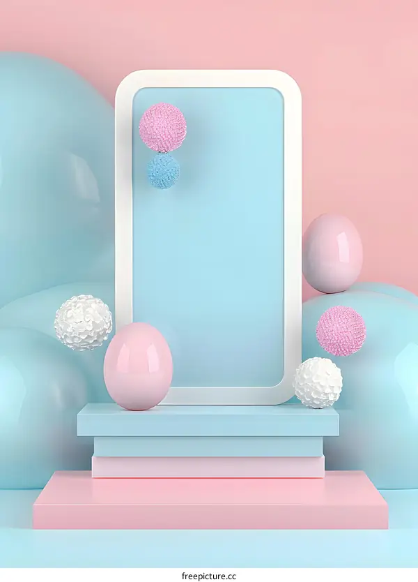 Abstract Background With Blue Pink Colors