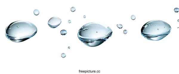 [Transparent Background PNG]Water Droplets in Motion