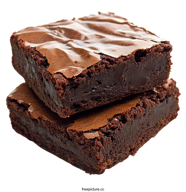 [Transparent Background PNG]Delicious Double Chocolate Brownies
