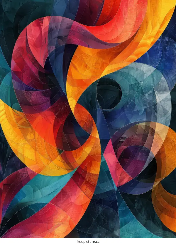 Abstract Colorful Geometric Design