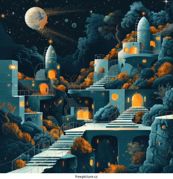 The Mystical City in the Forest