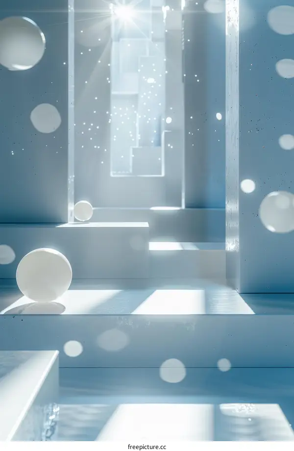 Abstract Geometric Space with Floating Spheres