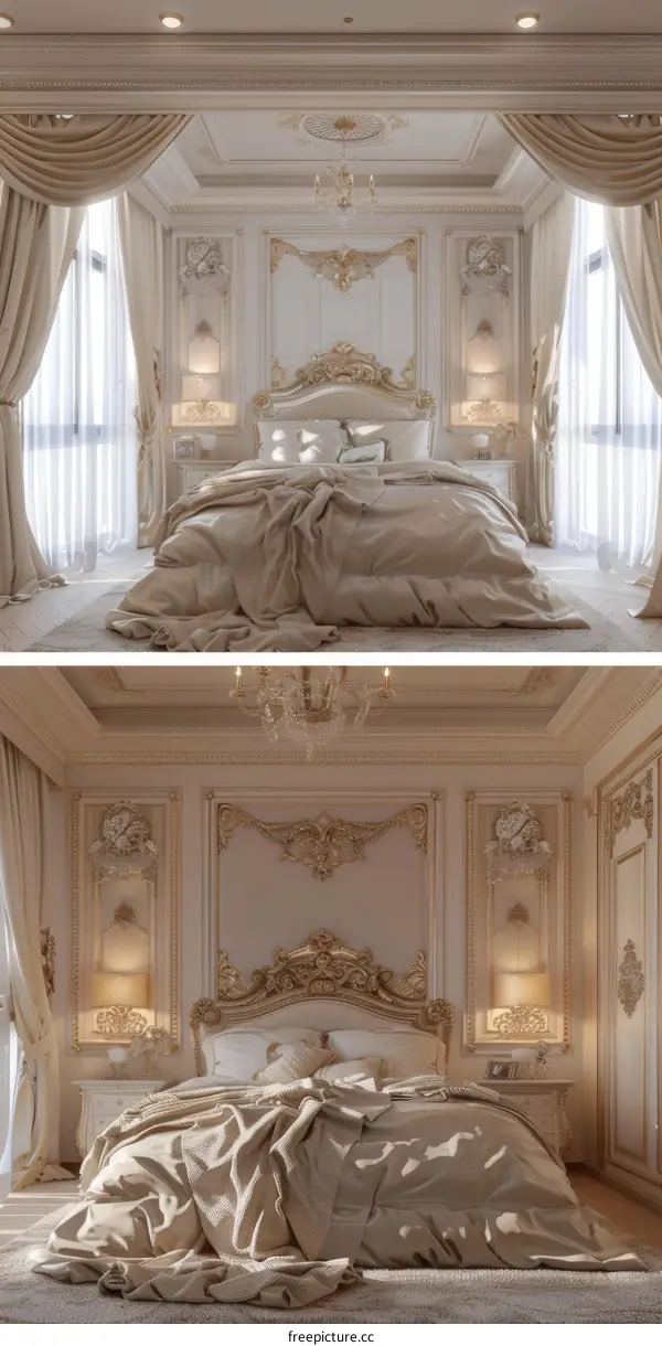 Luxury Bedroom Interior Design Illustration