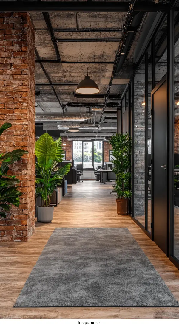 Modern Industrial Office Entrance Carpet