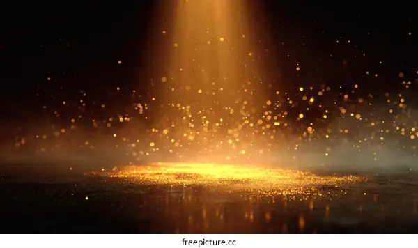 Golden Light Spotlight Abstract Background