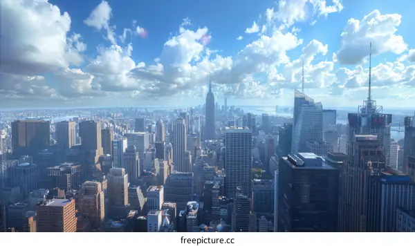 New York City Skyline on a Sunny Day