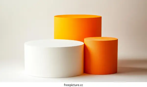 Abstract Cylindrical Display Platforms