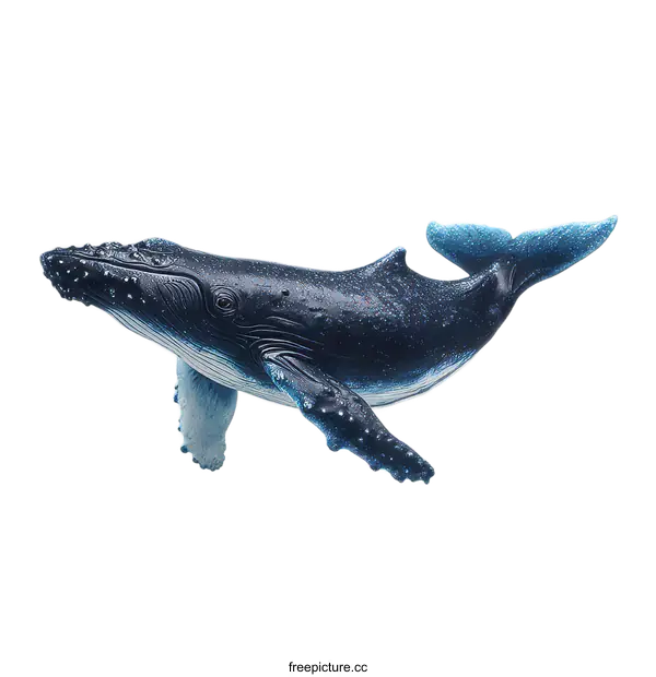 [Transparent Background PNG]Humpback Whale, Majestic Marine Mammal in Ocean