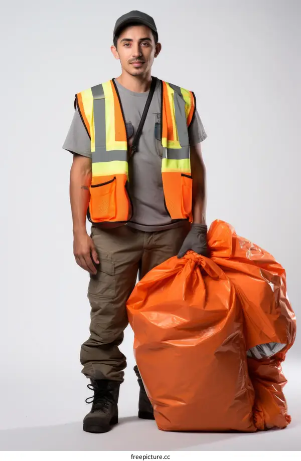 Portrait of a sanitation worker in uniform
