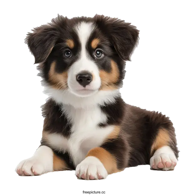 [Transparent Background PNG]Adorable Border Collie Puppy Portrait