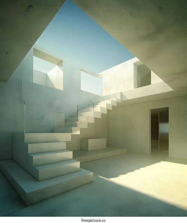 Modern Minimalist Concrete Architecture Interior Design