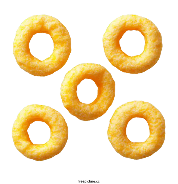 [Transparent Background PNG]Crispy Ring Snacks on White Background