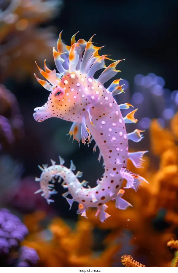 A beautiful and colorful leafy seadragon